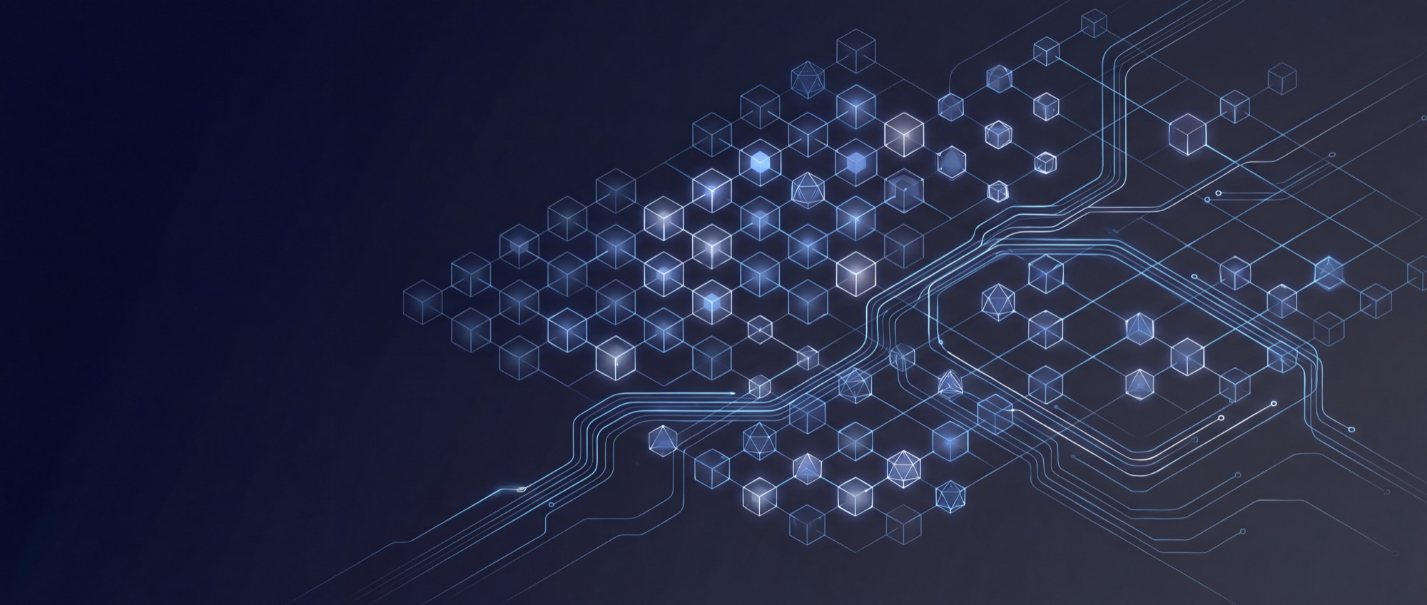 Abstract cube network background